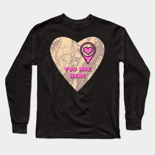 Valentine's Day You Are Here In My Heart Long Sleeve T-Shirt